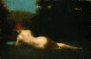 Jean-Jacques Henner Reclining Nude, France oil painting artist